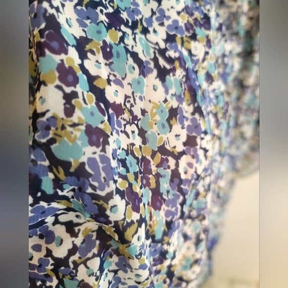 ANNA SUI FLORAL BUTTERFLIES SLEEVELESS EMBROIDERED DETAIL SQUARE NECKLIN… - Picture 9 of 16